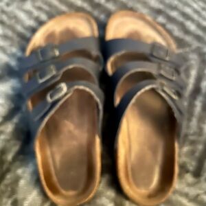 Navy Blue Birkenstock Strappy Sandals